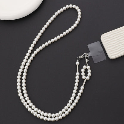 Metal Chain Crossbody Chain Phone Lanyard with Clip,Length: 1.25m