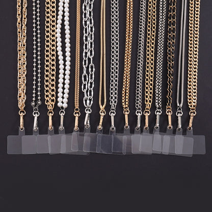 Metal Chain Crossbody Chain Phone Lanyard with Clip,Length: 1.25m