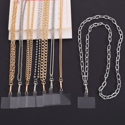 Metal Chain Crossbody Chain Phone Lanyard with Clip,Length: 1.25m