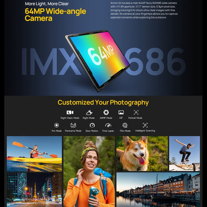 Ulefone Armor 24, Rugged Phone, Side Fingerprint, 22000mAh, 6.78 inch Android 14 MediaTek Helio G96 Octa Core, Network: 4G, NFC, Armor 24