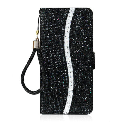 Glitter Powder Filp Leather Phone Case, For iPhone 17e / 16e, For iPhone 17 Pro Max, For iPhone 17 Pro, For iPhone 17, For iPhone Air, For iPhone 16 Pro Max, For iPhone 16 Pro, For iPhone 16 Plus, For iPhone 16, For iPhone 15 Pro Max, For iPhone 15 Pro...