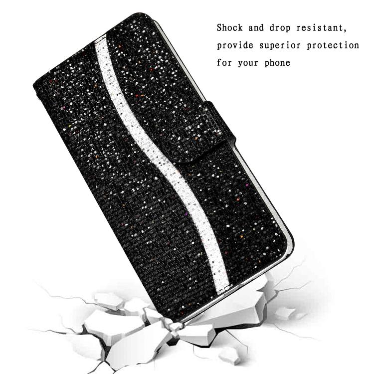 Glitter Powder Filp Leather Phone Case, For iPhone 17e / 16e, For iPhone 17 Pro Max, For iPhone 17 Pro, For iPhone 17, For iPhone Air, For iPhone 16 Pro Max, For iPhone 16 Pro, For iPhone 16 Plus, For iPhone 16, For iPhone 15 Pro Max, For iPhone 15 Pro...