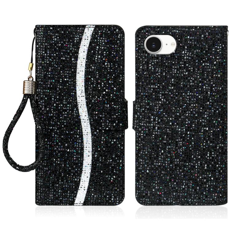 Glitter Powder Filp Leather Phone Case, For iPhone 17e / 16e, For iPhone 17 Pro Max, For iPhone 17 Pro, For iPhone 17, For iPhone Air, For iPhone 16 Pro Max, For iPhone 16 Pro, For iPhone 16 Plus, For iPhone 16, For iPhone 15 Pro Max, For iPhone 15 Pro...