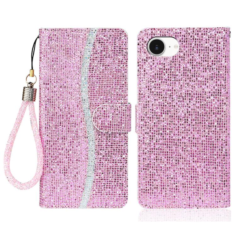 Glitter Powder Filp Leather Phone Case, For iPhone 17e / 16e, For iPhone 17 Pro Max, For iPhone 17 Pro, For iPhone 17, For iPhone Air, For iPhone 16 Pro Max, For iPhone 16 Pro, For iPhone 16 Plus, For iPhone 16, For iPhone 15 Pro Max, For iPhone 15 Pro...