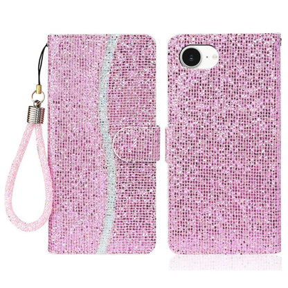Glitter Powder Filp Leather Phone Case, For iPhone 17e / 16e, For iPhone 17 Pro Max, For iPhone 17 Pro, For iPhone 17, For iPhone Air, For iPhone 16 Pro Max, For iPhone 16 Pro, For iPhone 16 Plus, For iPhone 16, For iPhone 15 Pro Max, For iPhone 15 Pro...