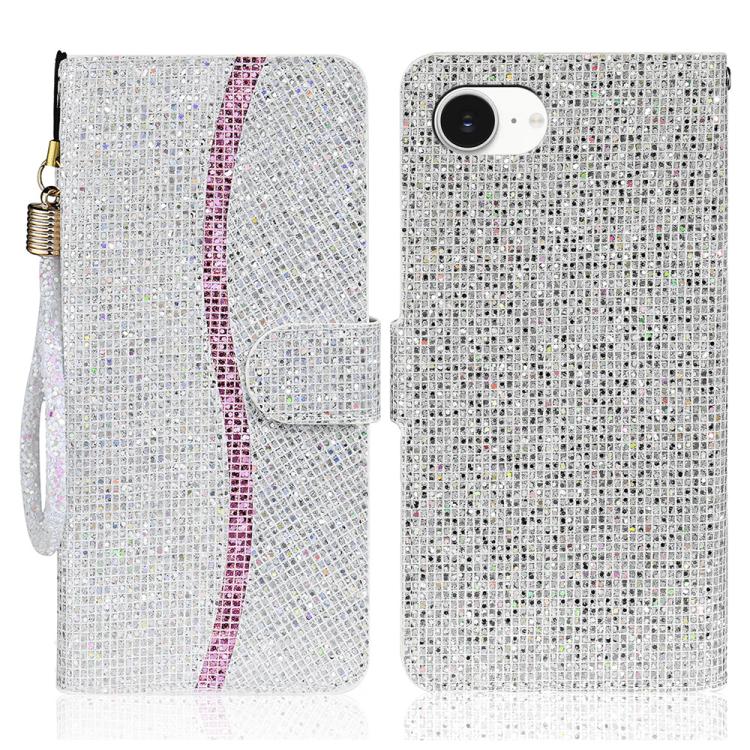 Glitter Powder Filp Leather Phone Case, For iPhone 17e / 16e, For iPhone 17 Pro Max, For iPhone 17 Pro, For iPhone 17, For iPhone Air, For iPhone 16 Pro Max, For iPhone 16 Pro, For iPhone 16 Plus, For iPhone 16, For iPhone 15 Pro Max, For iPhone 15 Pro...