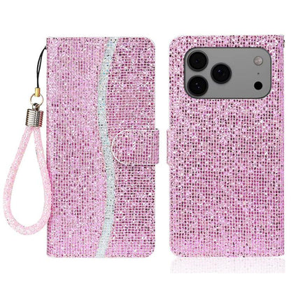 Glitter Powder Filp Leather Phone Case, For iPhone 17e / 16e, For iPhone 17 Pro Max, For iPhone 17 Pro, For iPhone 17, For iPhone Air, For iPhone 16 Pro Max, For iPhone 16 Pro, For iPhone 16 Plus, For iPhone 16, For iPhone 15 Pro Max, For iPhone 15 Pro...