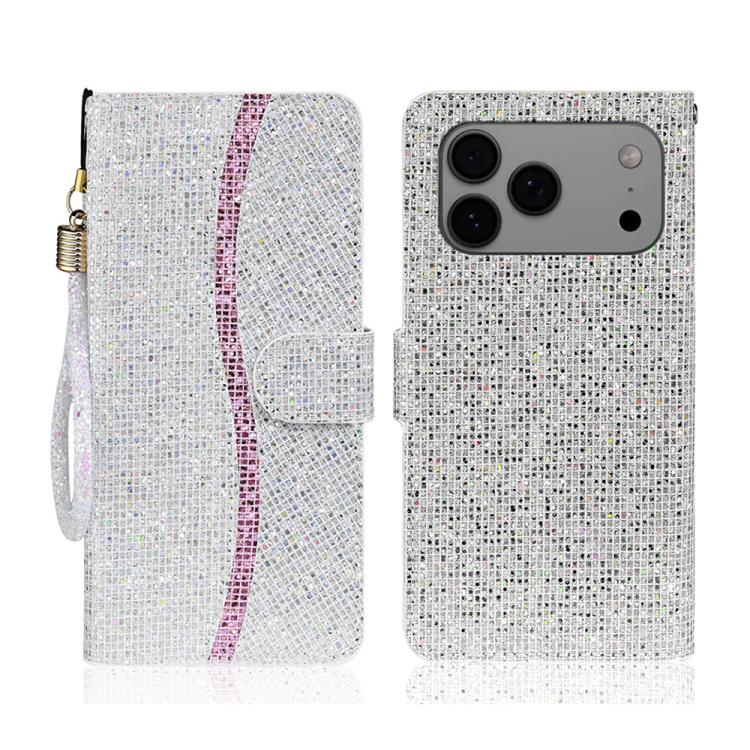 Glitter Powder Filp Leather Phone Case, For iPhone 17e / 16e, For iPhone 17 Pro Max, For iPhone 17 Pro, For iPhone 17, For iPhone Air, For iPhone 16 Pro Max, For iPhone 16 Pro, For iPhone 16 Plus, For iPhone 16, For iPhone 15 Pro Max, For iPhone 15 Pro...