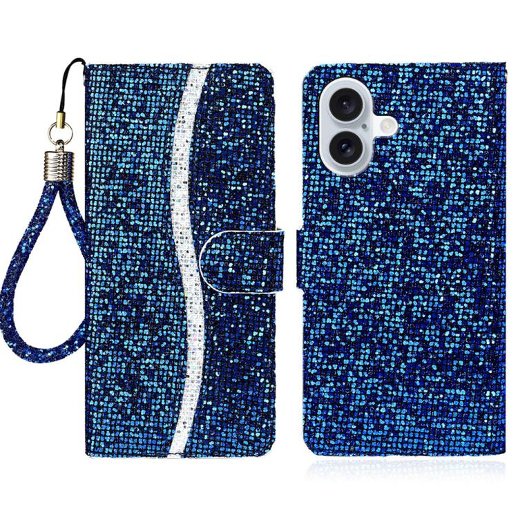 Glitter Powder Filp Leather Phone Case, For iPhone 17e / 16e, For iPhone 17 Pro Max, For iPhone 17 Pro, For iPhone 17, For iPhone Air, For iPhone 16 Pro Max, For iPhone 16 Pro, For iPhone 16 Plus, For iPhone 16, For iPhone 15 Pro Max, For iPhone 15 Pro...