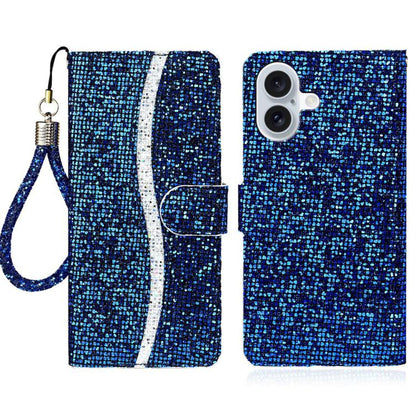 Glitter Powder Filp Leather Phone Case, For iPhone 17e / 16e, For iPhone 17 Pro Max, For iPhone 17 Pro, For iPhone 17, For iPhone Air, For iPhone 16 Pro Max, For iPhone 16 Pro, For iPhone 16 Plus, For iPhone 16, For iPhone 15 Pro Max, For iPhone 15 Pro...