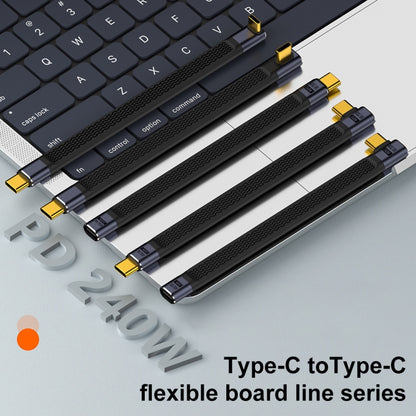 240W 40Gbps USB-C / Type-C Male to USB-C / Type-C Male Flexible Board Data Cable, Type-C Male to Type-C Male Side Bend, Type-C Male to Type-C Male 3D Bend, Type-C Male to Type-C Male Middle Bend