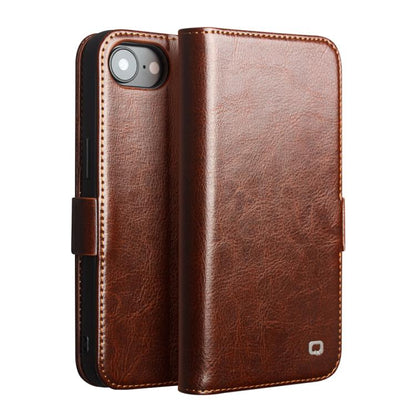 QIALINO Classic 103 Buckle Genuine Leather Phone Case, For iPhone 18 Pro, For iPhone 18 Pro Max, For iPhone 17e / 16e, For iPhone 17 Pro Max, For iPhone 17 Pro, For iPhone 17, For iPhone Air, For iPhone 15 Pro Max, For iPhone 15 Plus
