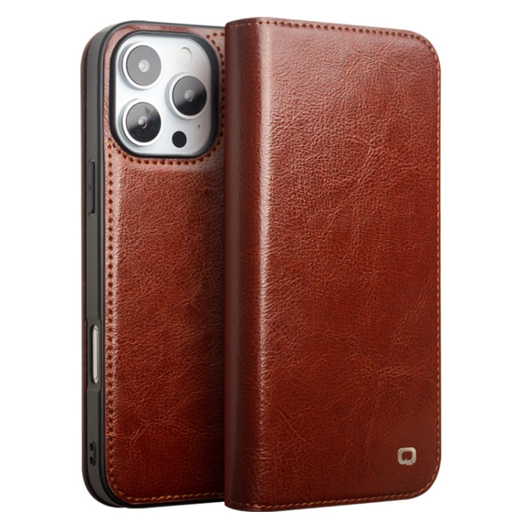 QIALINO Classic Genuine Leather Phone Case, For iPhone 18 Pro / 17 Pro, For iPhone 18 Pro Max / 17 Pro Max, For iPhone 16e / 17e, For iPhone 17, For iPhone Air, For iPhone 16 Pro Max, For iPhone 16 Pro, For iPhone 16 Plus, For iPhone 16                ...