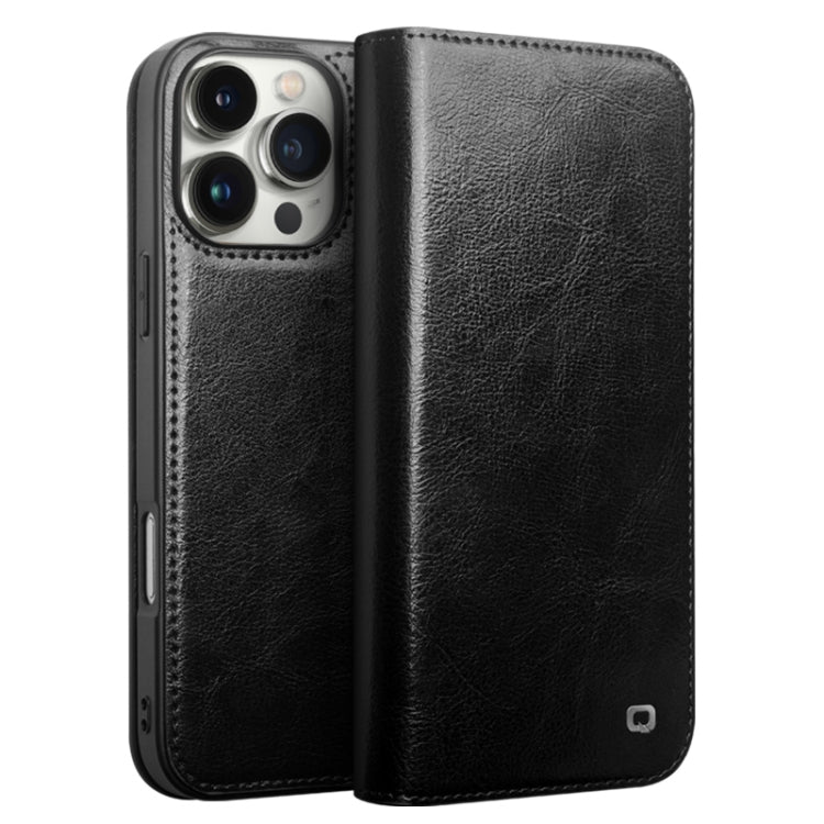 QIALINO Classic Genuine Leather Phone Case, For iPhone 18 Pro / 17 Pro, For iPhone 18 Pro Max / 17 Pro Max, For iPhone 16e / 17e, For iPhone 17, For iPhone Air, For iPhone 16 Pro Max, For iPhone 16 Pro, For iPhone 16 Plus, For iPhone 16                ...