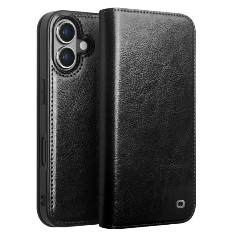 QIALINO Classic Genuine Leather Phone Case, For iPhone 18 Pro / 17 Pro, For iPhone 18 Pro Max / 17 Pro Max, For iPhone 16e / 17e, For iPhone 17, For iPhone Air, For iPhone 16 Pro Max, For iPhone 16 Pro, For iPhone 16 Plus, For iPhone 16                ...