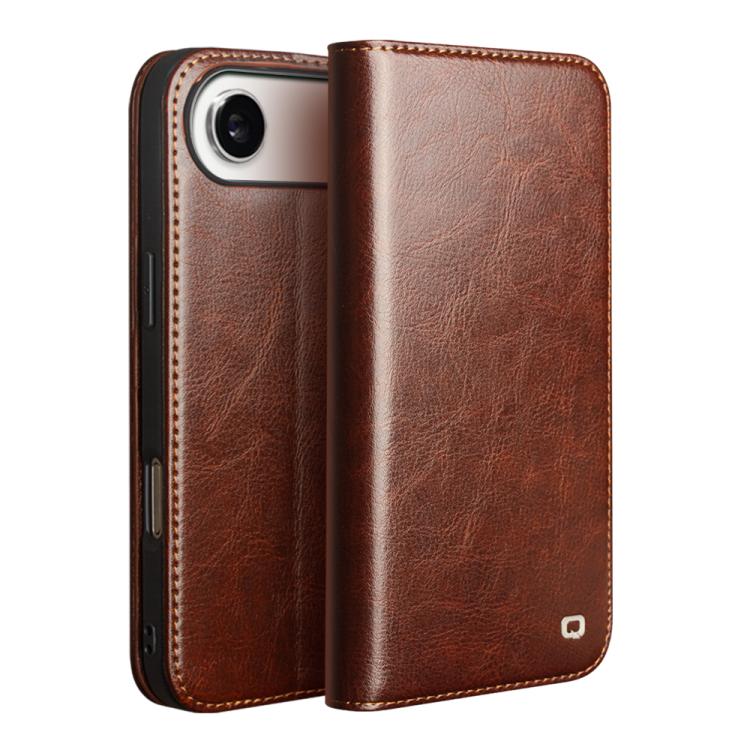 QIALINO Classic Genuine Leather Phone Case, For iPhone 18 Pro / 17 Pro, For iPhone 18 Pro Max / 17 Pro Max, For iPhone 16e / 17e, For iPhone 17, For iPhone Air, For iPhone 16 Pro Max, For iPhone 16 Pro, For iPhone 16 Plus, For iPhone 16                ...