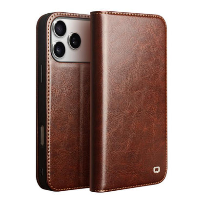QIALINO Classic Genuine Leather Phone Case, For iPhone 18 Pro / 17 Pro, For iPhone 18 Pro Max / 17 Pro Max, For iPhone 16e / 17e, For iPhone 17, For iPhone Air, For iPhone 16 Pro Max, For iPhone 16 Pro, For iPhone 16 Plus, For iPhone 16                ...