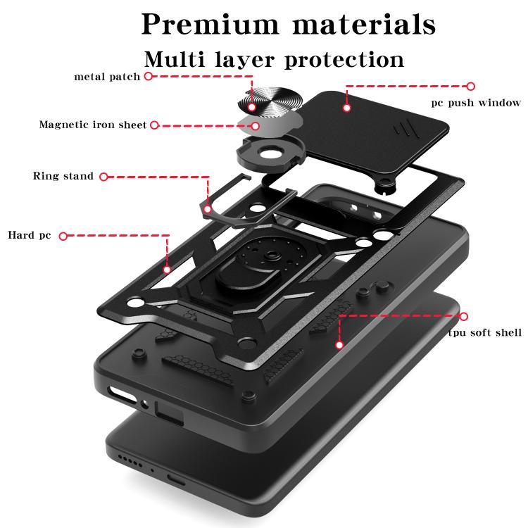 Sliding Camera Cover Design TPU+PC Phone Case, For OPPO F29 Pro 5G, For OPPO Reno13 F 4G / 5G, For OPPO Find X8, For OPPO A3x 5G India / A3x 4G, For OPPO A3 Pro 5G India / A80 5G, For OPPO Reno12 F 5G Global, For OPPO Reno12 Pro 5G Global              ...