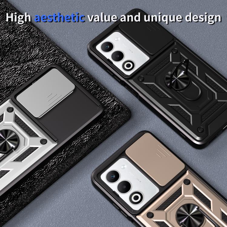 Sliding Camera Cover Design TPU+PC Phone Case, For OPPO A5 5G Global, For OPPO Reno14 5G Global, For OPPO F29 Pro 5G, For OPPO Reno13 F 4G / 5G, For OPPO Find X8, For OPPO A3x 5G India / A3x 4G, For OPPO A3 Pro 5G India / A80 5G                        ...