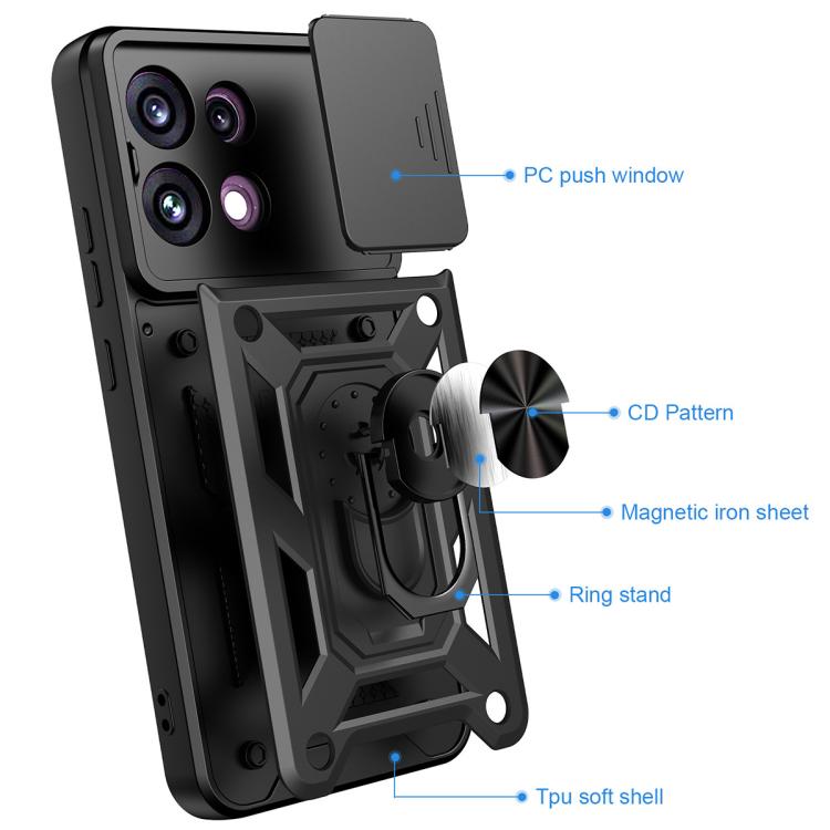 Sliding Camera Cover Design TPU+PC Phone Case, For OPPO Reno16 F 5G Global, For OPPO Reno16 5G Global, For OPPO Find X9 Ultra, For OPPO Reno15 F 5G / Reno 15c 5G Global, For OPPO A6x 4G Global, For OPPO A6x 5G Global, For OPPO Reno15 Pro 5G Global     ...