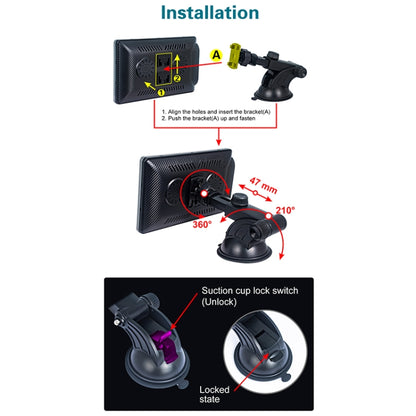 X70-1 Car 7 inch IPS Portable Smart Screen Wireless Screen Projection Carplay Android Auto, without Reversing Camera