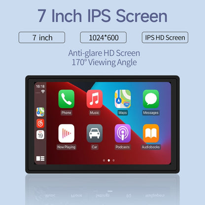 X70-1 Car 7 inch IPS Portable Smart Screen Wireless Screen Projection Carplay Android Auto, without Reversing Camera