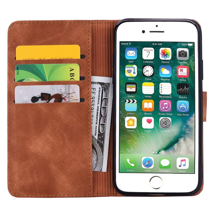 Mandala Embossed Dual-Fold Calf Leather Phone Case, For iPhone 17e / 16e, For iPhone 17 Pro Max, For iPhone 17 Pro, For iPhone 17, For iPhone Air, For iPhone 16 Pro, For iPhone 16 Pro Max, For iPhone 16 Plus, For iPhone 16, For iPhone 15 Pro Max       ...