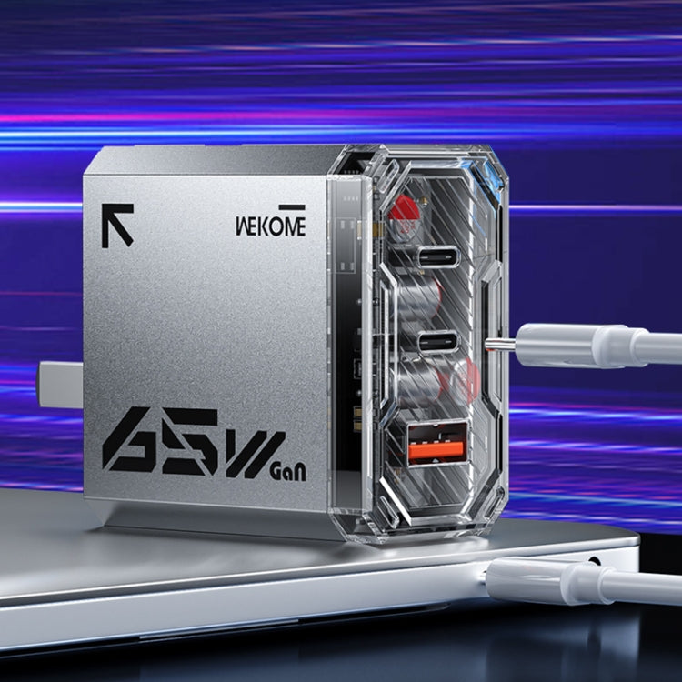 WK WP-U156 Pioneer Series 65W USB+Dual USB-C/Type-C GaN Charger, WP-U156