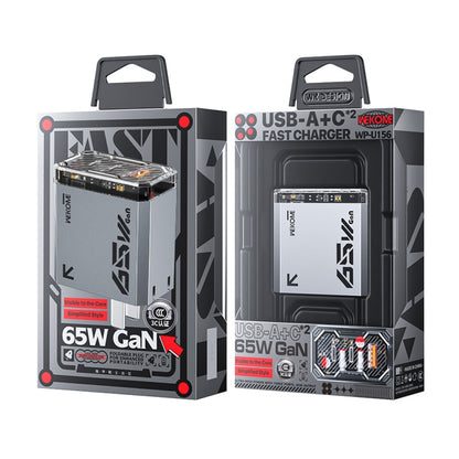 WK WP-U156 Pioneer Series 65W USB+Dual USB-C/Type-C GaN Charger, WP-U156