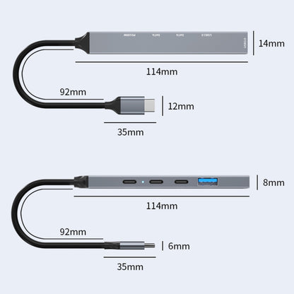 ADS-809 PD 100W 5 in 1 USB-C / Type-C Port Multifunctional Docking Station, PD 100W 5 in 1