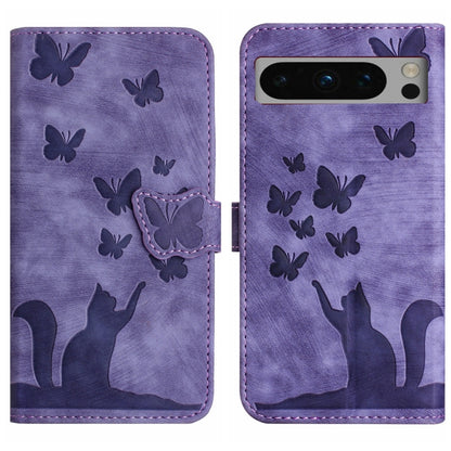 Butterfly Cat Embossing Flip Leather Phone Case, For Google Pixel 11 Pro XL, For Google Pixel 11 / 11 Pro, For Google Pixel 10a, For Google Pixel 9 Pro XL / 10 Pro XL, For Google Pixel 9 / 10 Pro, For Google Pixel 8 Pro, For Google Pixel 8             ...