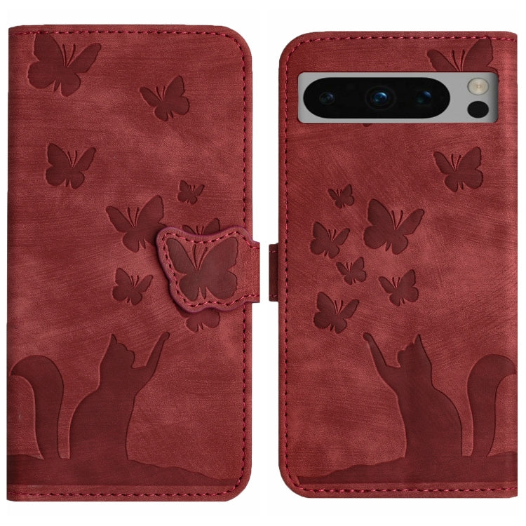 Butterfly Cat Embossing Flip Leather Phone Case, For Google Pixel 11 Pro XL, For Google Pixel 11 / 11 Pro, For Google Pixel 10a, For Google Pixel 9 Pro XL / 10 Pro XL, For Google Pixel 9 / 10 Pro, For Google Pixel 8 Pro, For Google Pixel 8             ...