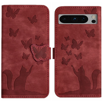 Butterfly Cat Embossing Flip Leather Phone Case, For Google Pixel 11 Pro XL, For Google Pixel 11 / 11 Pro, For Google Pixel 10a, For Google Pixel 9 Pro XL / 10 Pro XL, For Google Pixel 9 / 10 Pro, For Google Pixel 8 Pro, For Google Pixel 8             ...