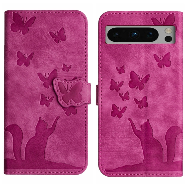 Butterfly Cat Embossing Flip Leather Phone Case, For Google Pixel 11 Pro XL, For Google Pixel 11 / 11 Pro, For Google Pixel 10a, For Google Pixel 9 Pro XL / 10 Pro XL, For Google Pixel 9 / 10 Pro, For Google Pixel 8 Pro, For Google Pixel 8             ...