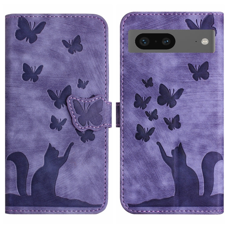 Butterfly Cat Embossing Flip Leather Phone Case, For Google Pixel 11 Pro XL, For Google Pixel 11 / 11 Pro, For Google Pixel 10a, For Google Pixel 9 Pro XL / 10 Pro XL, For Google Pixel 9 / 10 Pro, For Google Pixel 8 Pro, For Google Pixel 8             ...