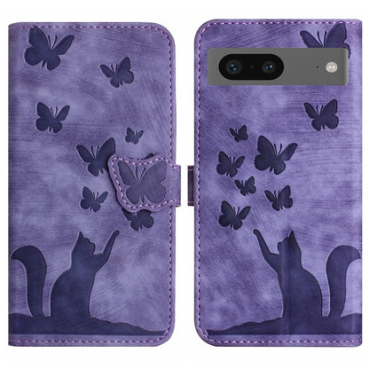 Butterfly Cat Embossing Flip Leather Phone Case, For Google Pixel 11 Pro XL, For Google Pixel 11 / 11 Pro, For Google Pixel 10a, For Google Pixel 9 Pro XL / 10 Pro XL, For Google Pixel 9 / 10 Pro, For Google Pixel 8 Pro, For Google Pixel 8             ...