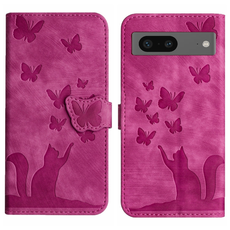 Butterfly Cat Embossing Flip Leather Phone Case, For Google Pixel 11 Pro XL, For Google Pixel 11 / 11 Pro, For Google Pixel 10a, For Google Pixel 9 Pro XL / 10 Pro XL, For Google Pixel 9 / 10 Pro, For Google Pixel 8 Pro, For Google Pixel 8             ...