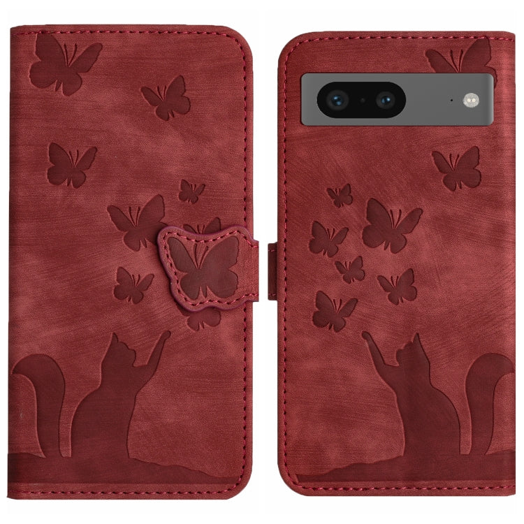 Butterfly Cat Embossing Flip Leather Phone Case, For Google Pixel 11 Pro XL, For Google Pixel 11 / 11 Pro, For Google Pixel 10a, For Google Pixel 9 Pro XL / 10 Pro XL, For Google Pixel 9 / 10 Pro, For Google Pixel 8 Pro, For Google Pixel 8             ...