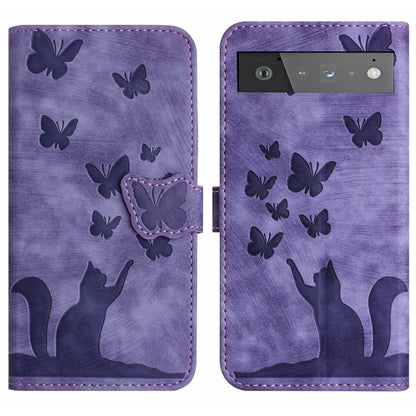 Butterfly Cat Embossing Flip Leather Phone Case, For Google Pixel 11 Pro XL, For Google Pixel 11 / 11 Pro, For Google Pixel 10a, For Google Pixel 9 Pro XL / 10 Pro XL, For Google Pixel 9 / 10 Pro, For Google Pixel 8 Pro, For Google Pixel 8             ...