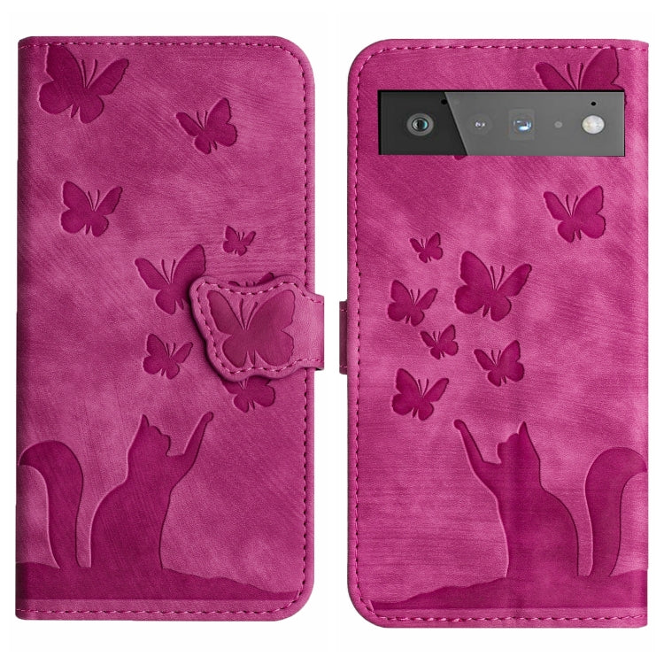 Butterfly Cat Embossing Flip Leather Phone Case, For Google Pixel 11 Pro XL, For Google Pixel 11 / 11 Pro, For Google Pixel 10a, For Google Pixel 9 Pro XL / 10 Pro XL, For Google Pixel 9 / 10 Pro, For Google Pixel 8 Pro, For Google Pixel 8             ...