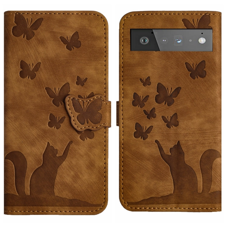 Butterfly Cat Embossing Flip Leather Phone Case, For Google Pixel 11 Pro XL, For Google Pixel 11 / 11 Pro, For Google Pixel 10a, For Google Pixel 9 Pro XL / 10 Pro XL, For Google Pixel 9 / 10 Pro, For Google Pixel 8 Pro, For Google Pixel 8             ...