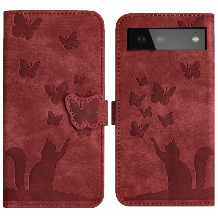 Butterfly Cat Embossing Flip Leather Phone Case, For Google Pixel 11 Pro XL, For Google Pixel 11 / 11 Pro, For Google Pixel 10a, For Google Pixel 9 Pro XL / 10 Pro XL, For Google Pixel 9 / 10 Pro, For Google Pixel 8 Pro, For Google Pixel 8             ...