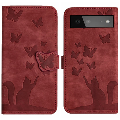 Butterfly Cat Embossing Flip Leather Phone Case, For Google Pixel 11 Pro XL, For Google Pixel 11 / 11 Pro, For Google Pixel 10a, For Google Pixel 9 Pro XL / 10 Pro XL, For Google Pixel 9 / 10 Pro, For Google Pixel 8 Pro, For Google Pixel 8             ...