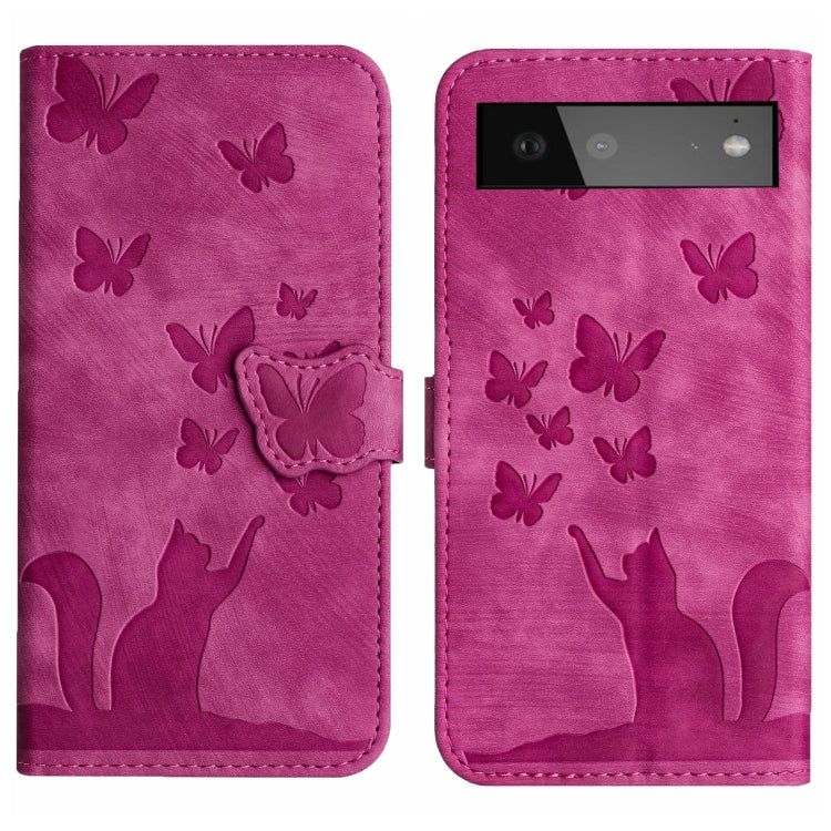 Butterfly Cat Embossing Flip Leather Phone Case, For Google Pixel 11 Pro XL, For Google Pixel 11 / 11 Pro, For Google Pixel 10a, For Google Pixel 9 Pro XL / 10 Pro XL, For Google Pixel 9 / 10 Pro, For Google Pixel 8 Pro, For Google Pixel 8             ...