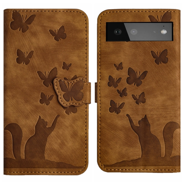 Butterfly Cat Embossing Flip Leather Phone Case, For Google Pixel 11 Pro XL, For Google Pixel 11 / 11 Pro, For Google Pixel 10a, For Google Pixel 9 Pro XL / 10 Pro XL, For Google Pixel 9 / 10 Pro, For Google Pixel 8 Pro, For Google Pixel 8             ...