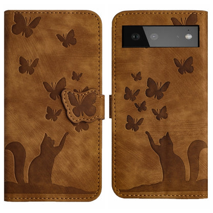 Butterfly Cat Embossing Flip Leather Phone Case, For Google Pixel 11 Pro XL, For Google Pixel 11 / 11 Pro, For Google Pixel 10a, For Google Pixel 9 Pro XL / 10 Pro XL, For Google Pixel 9 / 10 Pro, For Google Pixel 8 Pro, For Google Pixel 8             ...