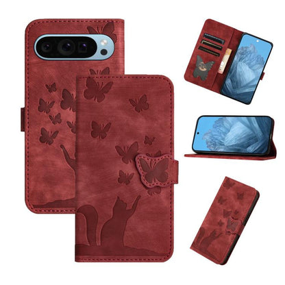 Butterfly Cat Embossing Flip Leather Phone Case, For Google Pixel 11 Pro XL, For Google Pixel 11 / 11 Pro, For Google Pixel 10a, For Google Pixel 9 Pro XL / 10 Pro XL, For Google Pixel 9 / 10 Pro, For Google Pixel 8 Pro, For Google Pixel 8             ...