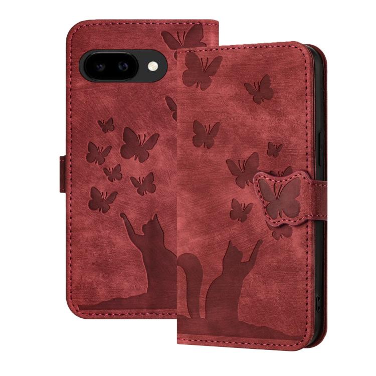 Butterfly Cat Embossing Flip Leather Phone Case, For Google Pixel 11 Pro XL, For Google Pixel 11 / 11 Pro, For Google Pixel 10a, For Google Pixel 9 Pro XL / 10 Pro XL, For Google Pixel 9 / 10 Pro, For Google Pixel 8 Pro, For Google Pixel 8             ...