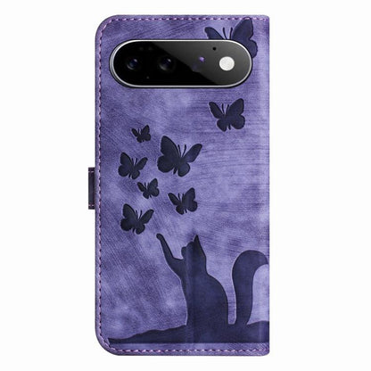 Butterfly Cat Embossing Flip Leather Phone Case, For Google Pixel 11 Pro XL, For Google Pixel 11 / 11 Pro, For Google Pixel 10a, For Google Pixel 9 Pro XL / 10 Pro XL, For Google Pixel 9 / 10 Pro, For Google Pixel 8 Pro, For Google Pixel 8             ...