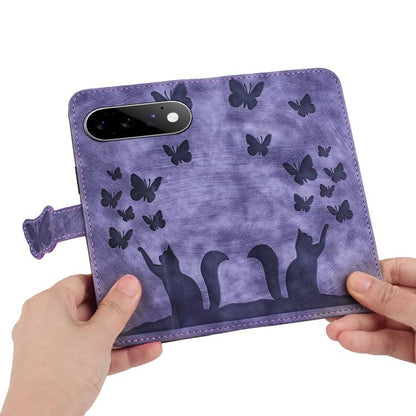 Butterfly Cat Embossing Flip Leather Phone Case, For Google Pixel 11 Pro XL, For Google Pixel 11 / 11 Pro, For Google Pixel 10a, For Google Pixel 9 Pro XL / 10 Pro XL, For Google Pixel 9 / 10 Pro, For Google Pixel 8 Pro, For Google Pixel 8             ...
